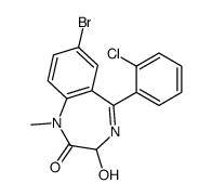 1,3-Dihydro-7-bromo-5-(2-chlorophenyl)-3-hydroxy-1-methyl-2H-1,4-benzo diazepin-2-one structure