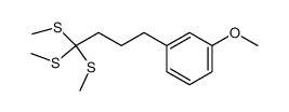 4-(m-methoxyphenyl)-1,1,1-tris(methylthio)butane Structure