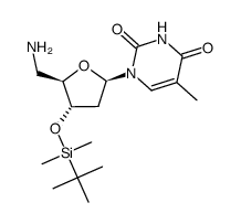 5'-amino-3'-O-(tert-butyldimethylsilyl)-5’-deoxythymidine结构式