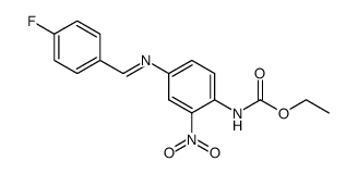 2-ethoxycarbonylamino-5-(4-fluorobenzylideneamino)nitrobenzene structure