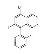 4-bromo-2-iodo-1-(2-iodo-phenyl)-naphthalene结构式
