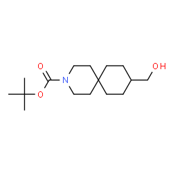 tert-Butyl 9-(hydroxymethyl)-3-azaspiro-[5.5]undecane-3-carboxylate结构式