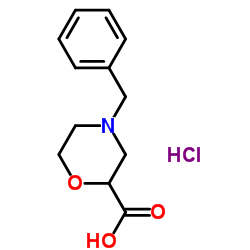 4-Benzyl-2-morpholinecarboxylic Acid Hydrochloride Structure