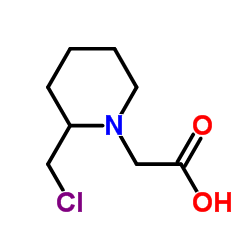 [2-(Chloromethyl)-1-piperidinyl]acetic acid Structure
