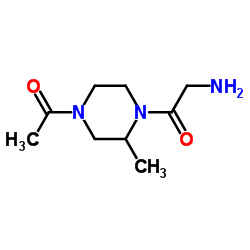 1-(4-Acetyl-2-methyl-1-piperazinyl)-2-aminoethanone Structure