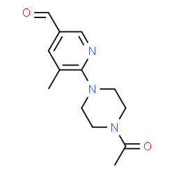 6-(4-acetylpiperazin-1-yl)-5-Methylnicotinaldehyde结构式