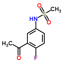 Methanesulfonamide,N-(3-acetyl-4-fluorophenyl)- Structure