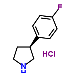 (3S)-3-(4-Fluorophenyl)pyrrolidine hydrochloride (1:1)结构式
