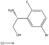 (2R)-2-AMINO-2-(5-BROMO-2-FLUOROPHENYL)ETHAN-1-OL HYDROCHLORIDE结构式