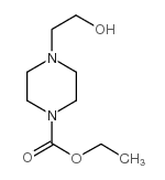 4-(2-羟乙基)哌嗪-1-羧酸乙酯结构式