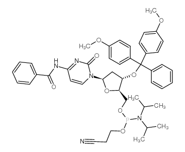 N-Benzoyl-5'-O-[(diisopropylamino)-(2-cyanoethoxy)phosphinyl]-3'-O-(4,4'-dimethoxytrityl)-2'-deoxycytidine picture