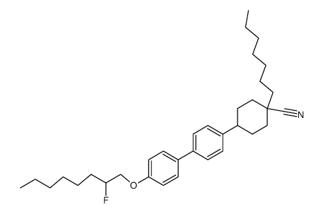 4'-(4-r-cis-Cyano-4-heptylcyclohexyl)-4-(2-fluorooctyloxy)biphenyl Structure
