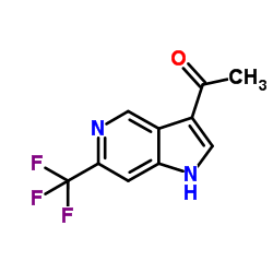 1-[6-(Trifluoromethyl)-1H-pyrrolo[3,2-c]pyridin-3-yl]ethanone structure