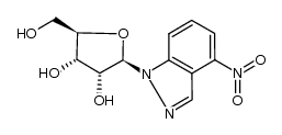 4-nitro-1-(β-D-ribofuranosyl)-1H-indazole结构式