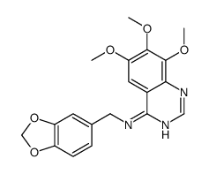 4-((3,4-(methylenedioxy)benzyl)amino)-6,7,8-trimethoxyquinazoline结构式