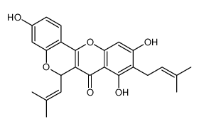3,8,10-trihydroxy-9-(3-methylbut-2-enyl)-6-(2-methylprop-1-enyl)-6H-chromeno[4,3-b]chromen-7-one结构式