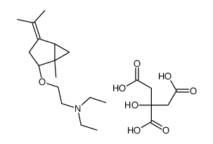 N,N-diethyl-2-[[(1S,2R,5R)-1-methyl-4-propan-2-ylidene-2-bicyclo[3.1.0]hexanyl]oxy]ethanamine,2-hydroxypropane-1,2,3-tricarboxylic acid结构式
