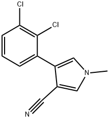 4-(2,3-dichlorophenyl)-1-methyl-1h-pyrrole-3-carbonitrile结构式
