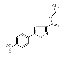 3-(4-nitro-phenyl)-isoxazole-5-carboxylic acid ethyl ester structure