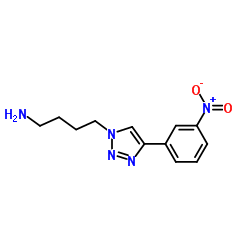 4-[4-(3-Nitro-phenyl)-[1,2,3]triazol-1-yl]-butylamine Structure