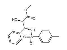 2-hydroxy-3-(4-methyl benzenesulfonylamino)-3-phenyl-propionic acid methyl ester结构式