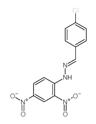 N-[(4-chlorophenyl)methylideneamino]-2,4-dinitro-aniline结构式