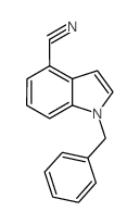 1-苄基-1H-吲哚-4-甲腈结构式