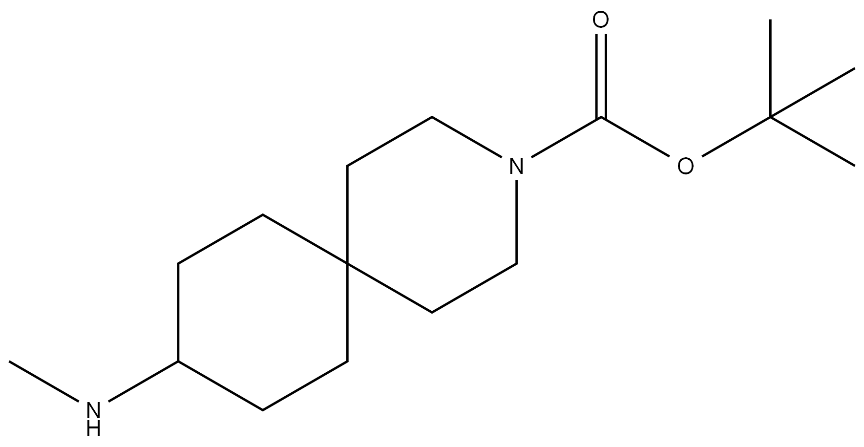 tert-butyl 9-(methylamino)-3-azaspiro[5.5]undecane-3-carboxylate Structure