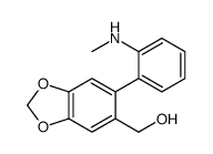 6-[2-(Methylamino)phenyl]-1,3-benzodioxole-5-methanol结构式