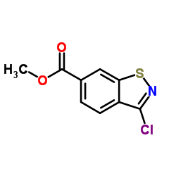 Methyl 3-chloro-1,2-benzothiazole-6-carboxylate结构式