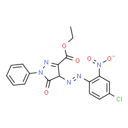 4-[(4-Chloro-2-nitrophenyl)azo]-4,5-dihydro-5-oxo-1-phenyl-1H-pyrazole-3-carboxylic acid ethyl ester结构式