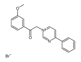 1-(3-methoxyphenyl)-2-(4-phenylpyrimidin-1-ium-1-yl)ethanone,bromide结构式