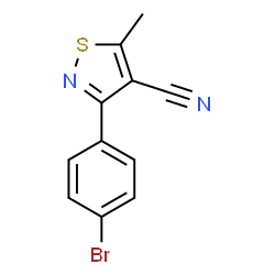 3-(p-Bromophenyl)-5-methyl-4-isothiazolecarbonitrile结构式