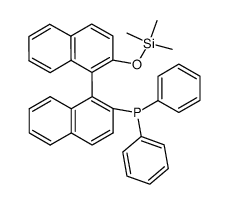diphenyl(2'-((trimethylsilyl)oxy)-[1,1'-binaphthalen]-2-yl)phosphane结构式