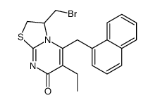 7H-Thiazolo[3,2-a]pyrimidin-7-one, 3-(bromomethyl)-6-ethyl-2,3-dihydro-5-(1-naphthalenylmethyl)-结构式