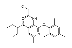 2-Chloro-N-[4-(1-ethyl-propylamino)-6-methyl-2-(2,4,6-trimethyl-phenoxy)-pyridin-3-yl]-acetamide结构式