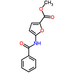 2-Furancarboxylic acid, 5-(benzoylamino)-, methyl ester Structure