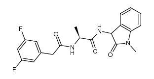 3-[N'-(3,5-difluorophenylacetyl)-L-alaninyl]-amino-1-methyl-2-indolinone结构式