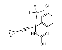 6-chloro-4-(2-cyclopropylethynyl)-4-(trifluoromethyl)-1,3-dihydroquinazolin-2-one结构式