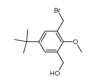 1-Bromomethyl-5-tert-butyl-3-hydroxymethyl-2-methoxybenzene结构式