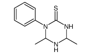 4,6-dimethyl-1-phenyl-[1,3,5]triazinane-2-thione结构式