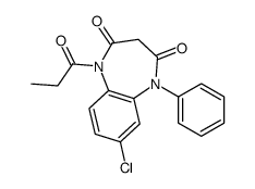 7-chloro-5-phenyl-1-propanoyl-1,5-benzodiazepine-2,4-dione结构式