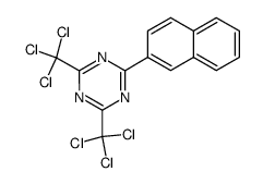 2-naphthalen-2-yl-4,6-bis-trichloromethyl-[1,3,5]triazine Structure