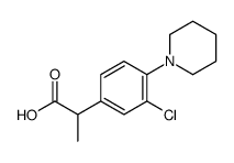 2-(3-chloro-4-piperidin-1-ylphenyl)propanoic acid Structure