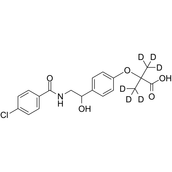 Hydroxy Bezafibrate-d6结构式