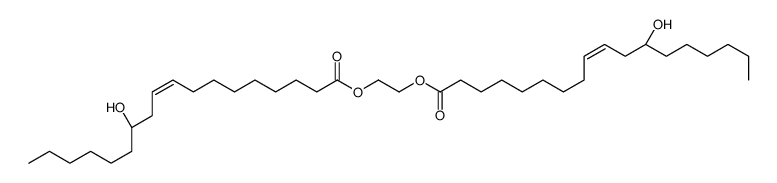 2-[(Z,12R)-12-hydroxyoctadec-9-enoyl]oxyethyl (Z,12R)-12-hydroxyoctadec-9-enoate结构式