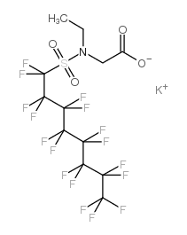 potassium N-ethyl-N-[(heptadecafluorooctyl)sulphonyl]glycinate structure