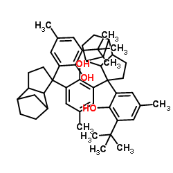 Phenol, 2,6-bis[[3-(1,1-dimethylethyl)-2-hydroxy-5-methylphenyl]octahydro-4,7-methano-1H-indenyl]-4-methyl- Structure