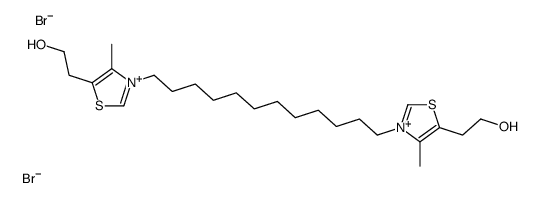 1,12-Bis[4-methyl-5-(2-hydroxyethyl)thiazol-3-ium-3-yl]dodecane dibromide structure