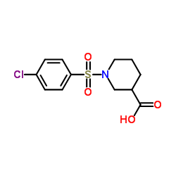 1-(4-CHLORO-BENZENESULFONYL)-PIPERIDINE-3-CARBOXYLIC ACID structure